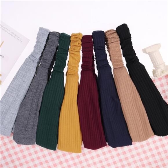 8-Pack Women's Cross-Knotted Elastic Headbands – Soft, Non-Slip, Versatile - Picture 2 of 7